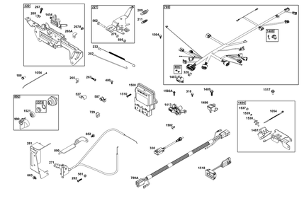 Controls Group Diagram and Parts List for 61E177-0134-J1 400000 - 699999 Briggs and Stratton Engine